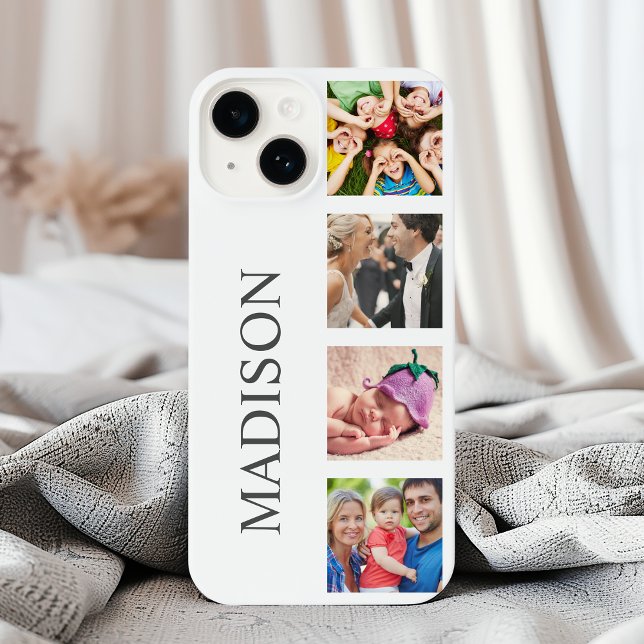 Funda Para iPhone Collage de fotos familiar personalizado blanco per (Subido por el creador)