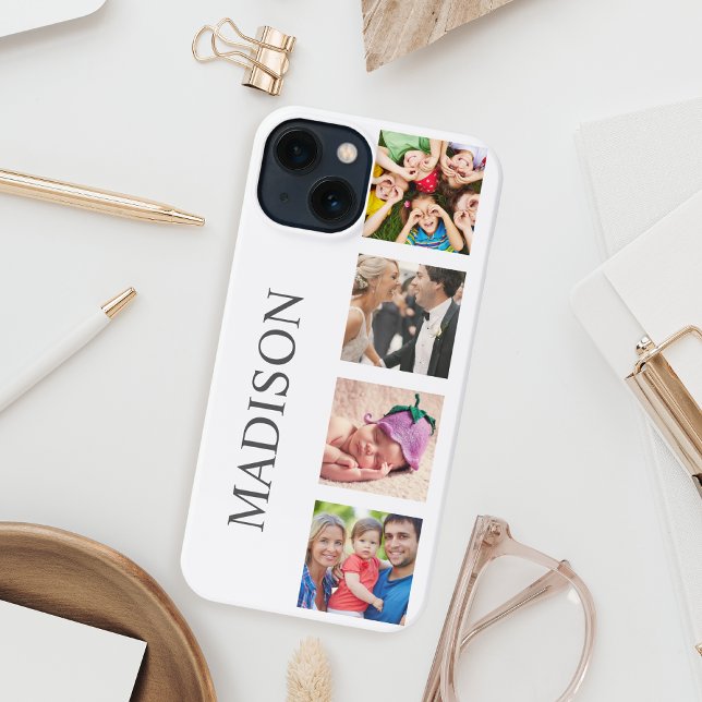 Funda Para iPhone Collage de fotos familiar personalizado blanco per (Subido por el creador)