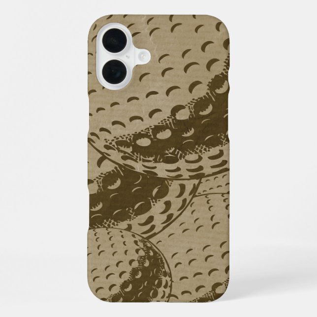 Funda Para iPhone Collage de Golf Rústico (Reverso )