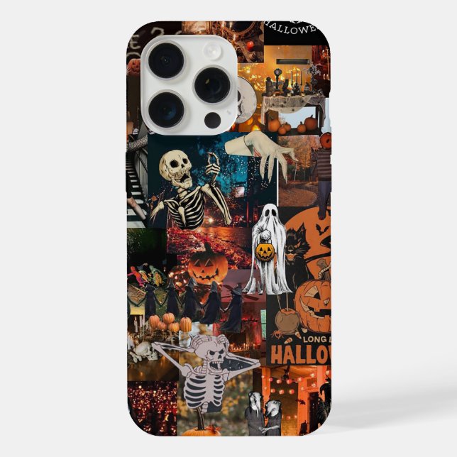 Funda Para iPhone Collage de Halloween (Reverso )