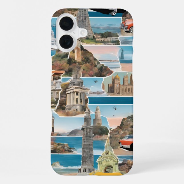 Funda Para iPhone Collage de la gira retro (Reverso )
