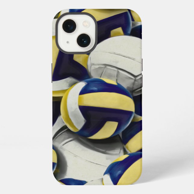 Funda Para iPhone Collage de los voleiboles (Reverso )