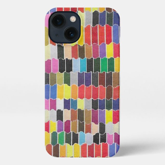 Funda Para iPhone Collage de muestras verticales escalopadas (Reverso )