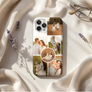 Funda Para iPhone 16 Pro Max Collage de seis fotos personalizadas modernas