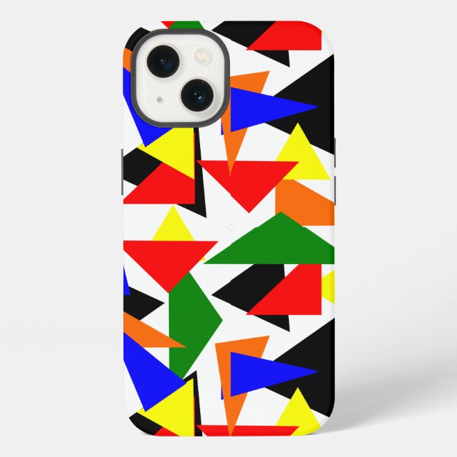 Funda Para iPhone Collage de triángulos  (Reverso )
