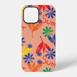 Funda Para iPhone 12 Collage floral de verano contemporáneo colorido co