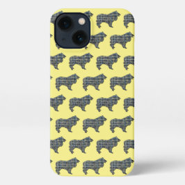 Collie Rough Dog Cute Silhouette Yellow
