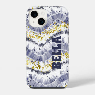 Funda Para iPhone 14 Color azul y blanco personalizado