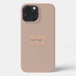 Funda Para iPhone 13 Pro Max color de bonito rosa Las iniciales atractivas son 