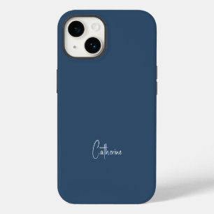 Funda Para iPhone 14 Color de tendencia Minimalista azul serio