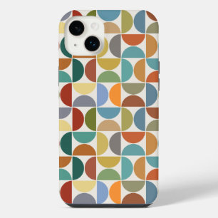 Funda Para iPhone 14 Plus Color del patrón de semicírculos MCM en crema