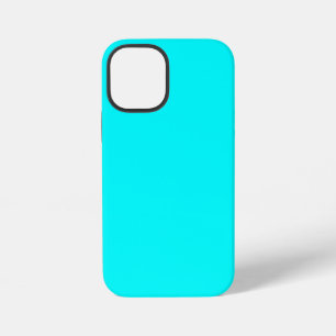 Funda Para iPhone 12 Mini Color sólido azul neón   Clásica