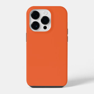 Funda Para iPhone 14 Pro Color sólido plano exótico naranja rojo