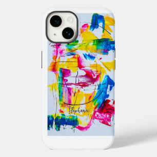 Funda Para iPhone 14 Colores Brillantes y Audaces Arte Abstracto