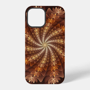 Funda Para iPhone 12 Pro Colores Cálidos, Patrón de Arte Fractal Moderno Al