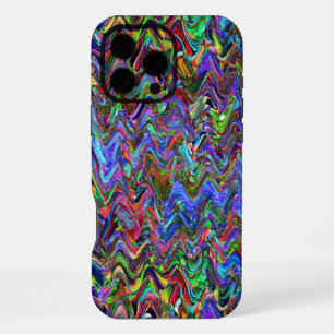 Funda Para iPhone 16 Pro Max Colores de artista zigzag exuberante