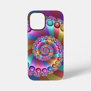 Funda Para iPhone 12 Mini Colores Hermosos de Arcoíris Arte Abstracto Fracta