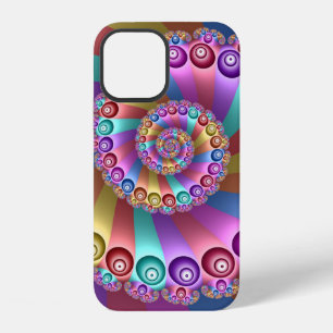 Funda Para iPhone 12 Colores Hermosos de Arcoíris Arte Abstracto Fracta