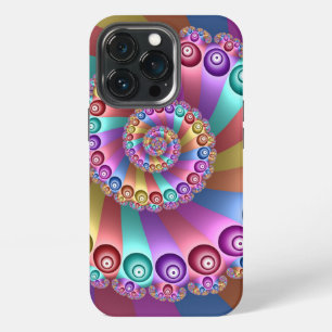 Funda Para iPhone 13 Pro Colores Hermosos de Arcoíris Arte Abstracto Fracta