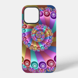 Funda Para iPhone 12 Colores Hermosos de Arcoíris Arte Fractal Abstract