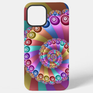 Funda Para iPhone 12 Pro Max Colores Hermosos de Arcoíris Arte Fractal Abstract
