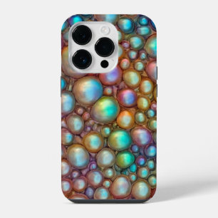 Funda Para iPhone 14 Pro Colores holográficos burbuja envoltura macro textu