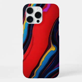 Funda Para iPhone 16 Pro Max Colores Intensos" Líneas Abstractas Vibrantes