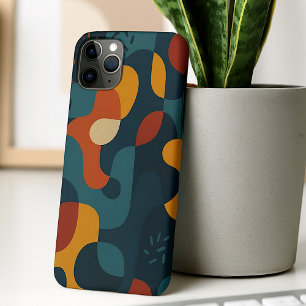 Funda Para iPhone 16 Pro Max Colores oscuros funky Formas amorfas Patrón de art