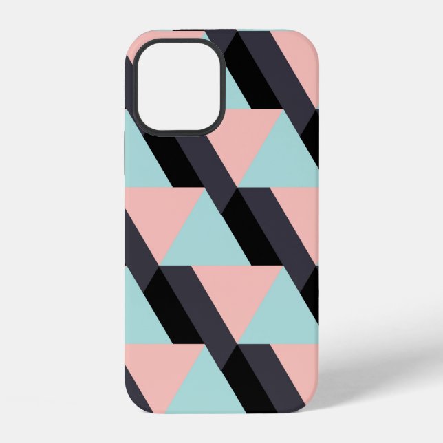 Funda Para iPhone Colores pastel patrón geométrico (Reverso )
