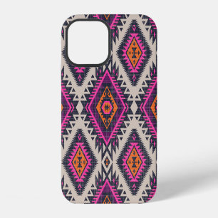 Funda Para iPhone 12 Colores retro, diseño tribal navajo.