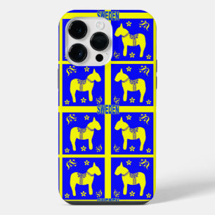 Funda Para iPhone 14 Pro Max colores tradicionales suecos símbolos de Suecia
