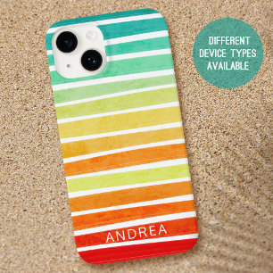 Funda Para iPhone 14 Colores Tropicales Modernos Abstractos Nombre de p