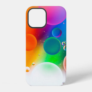 Funda Para iPhone 12 Colorful artistic image of oil drop on water, mode