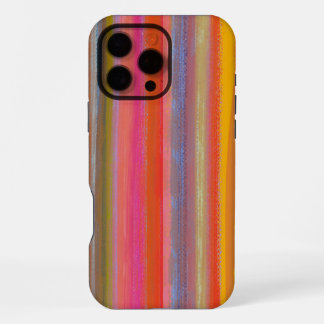 Funda Para iPhone 16 Pro Max Colorful Charcoal Boho Stripes