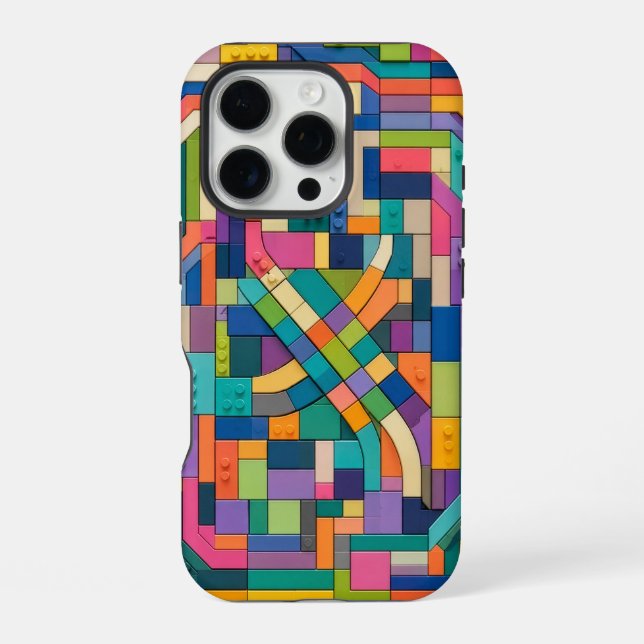 Funda Para iPhone Colorful Circuitry (Reverso )