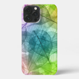 Funda Para iPhone 13 Pro Max Colorful Leaves Abstract Pattern