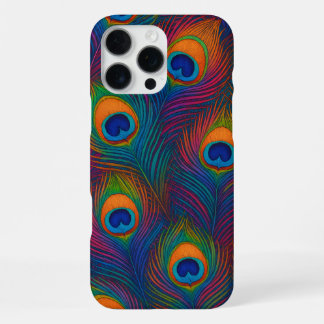 Funda Para iPhone 16 Pro Max Colorful Peacock Feathers