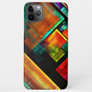 Funda Para iPhone 11Pro Max Coloridas plazas Patrón de arte abstracto moderno