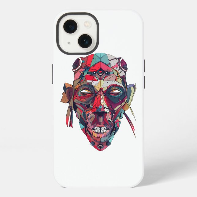 Funda Para iPhone Colorido Abstract Face Art (Reverso )
