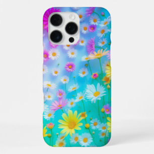 Funda Para iPhone 16 Pro Max Colorido arte de campo de flores de margarita