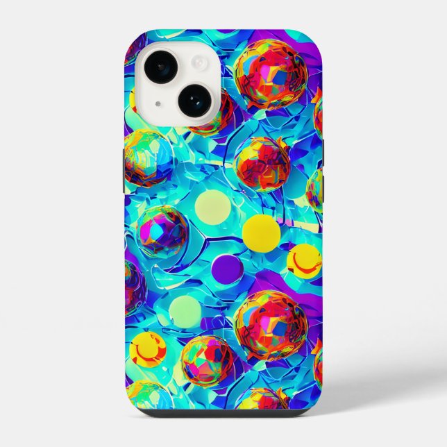 FUNDA PARA iPhone COLORIDO EFECTO 3D ABSTRACTO (Reverso )