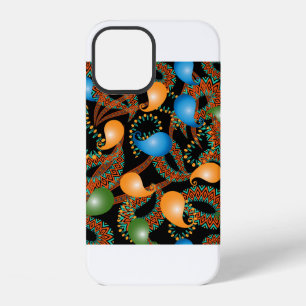 Funda Para iPhone 12 Colorido floral de origen étnico 3d Paisley sin fi