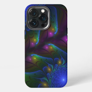 Funda Para iPhone 13 Pro Colorido Luminoso Abstracto Moderno Trippy Fractal
