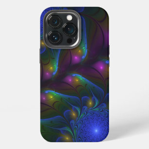 Funda Para iPhone 13 Pro Colorido Luminoso Abstracto Moderno Trippy Fractal