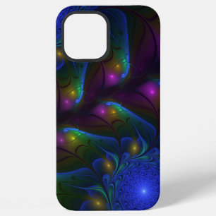 Funda Para iPhone 12 Pro Max Colorido Luminoso Abstracto Moderno Trippy Fractal