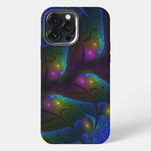 Funda Para iPhone 13 Pro Max Colorido Luminoso Abstracto Moderno Trippy Fractal