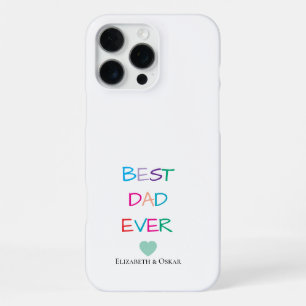 Funda Para iPhone 16 Pro Max Colorido "Mejor Papá del Mundo" – Regalo Divertido
