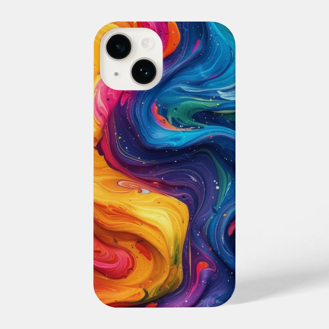 Funda Para iPhone Coloridos Swirls (Reverso )