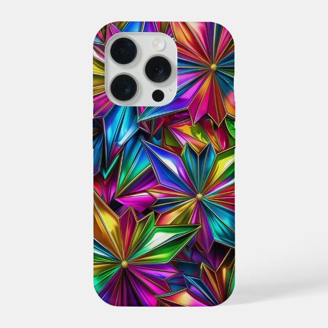 Funda Para iPhone Colourful starbursts Phone Case (Reverso )