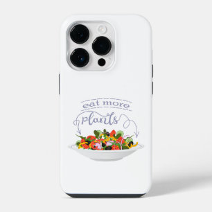 Funda Para iPhone 14 Pro Coma más plantas con letras de motivación de ensal